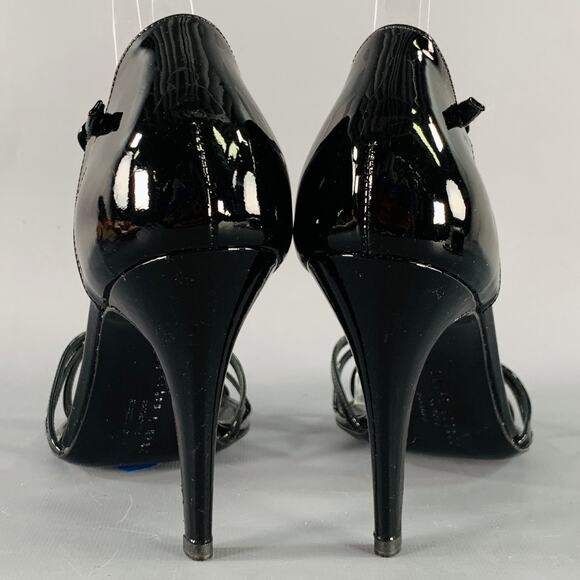 RALPH LAUREN Size 7.5 Black Patent Leather Strappy Sandals - Picture 3 of 8